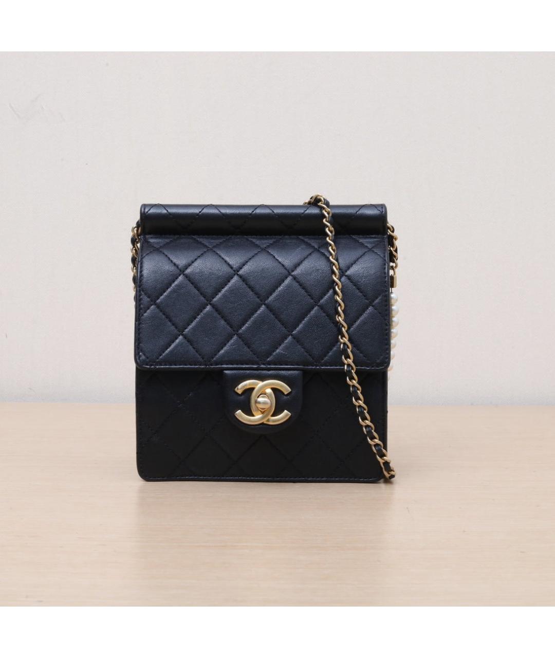 CHANEL Черная кожаная сумка через плечо, фото 3