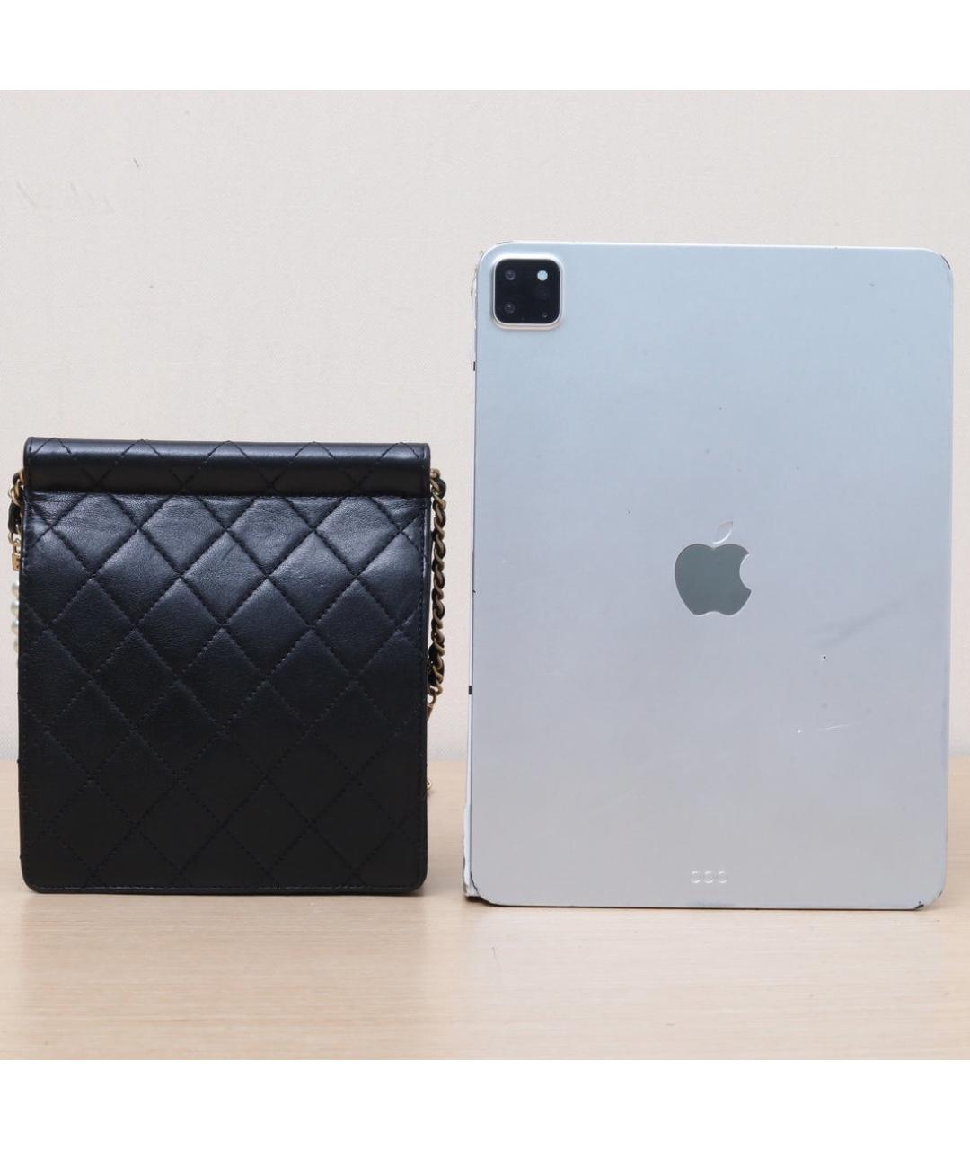 CHANEL Черная кожаная сумка через плечо, фото 7