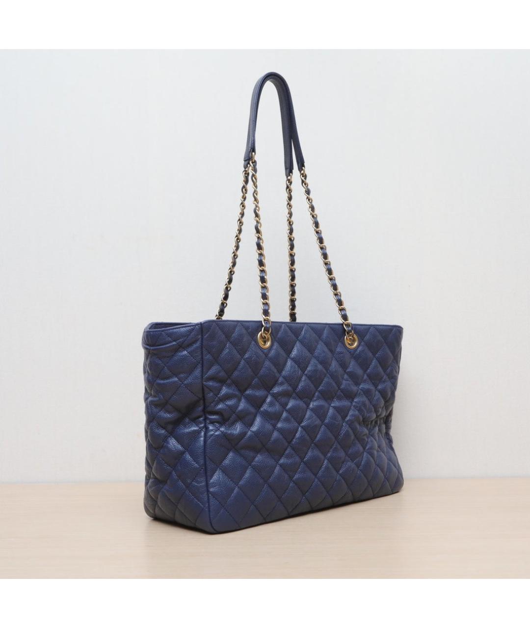 CHANEL Синяя кожаная сумка через плечо, фото 6