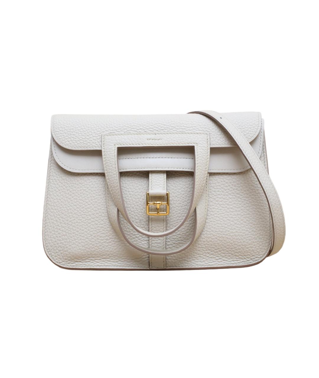 HERMES Белая кожаная сумка через плечо, фото 1