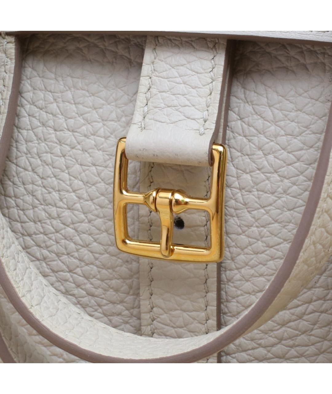 HERMES Белая кожаная сумка через плечо, фото 8