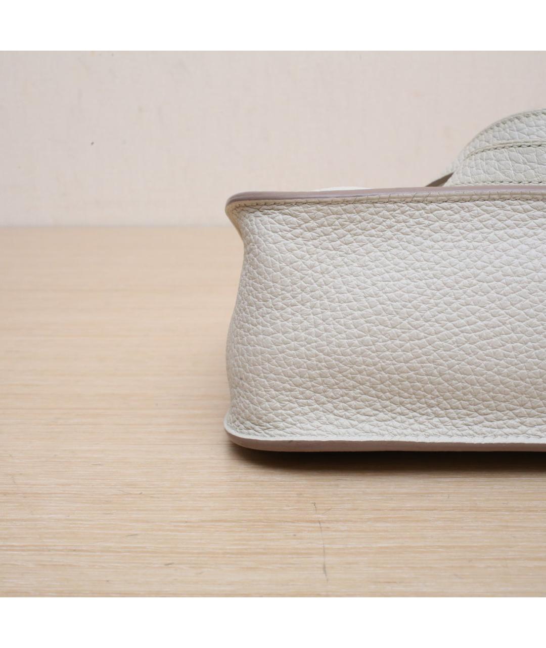 HERMES Белая кожаная сумка через плечо, фото 9