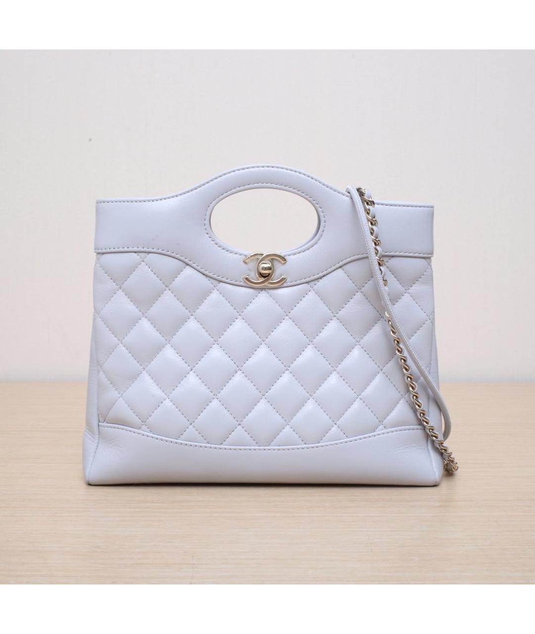 CHANEL Белая кожаная сумка через плечо, фото 3