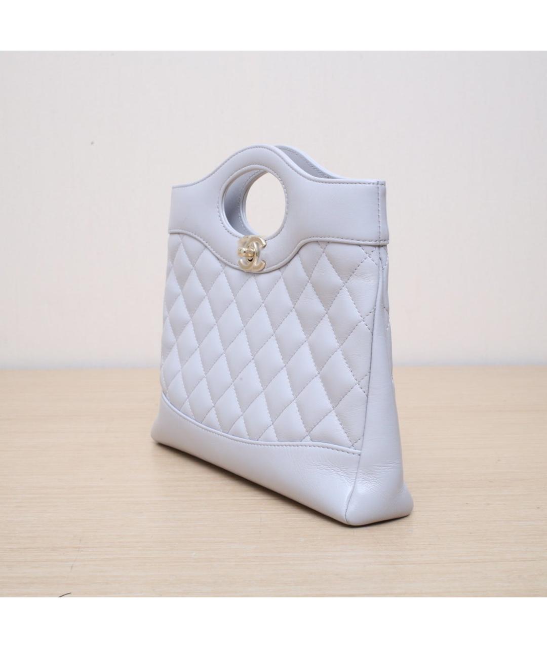 CHANEL Белая кожаная сумка через плечо, фото 4