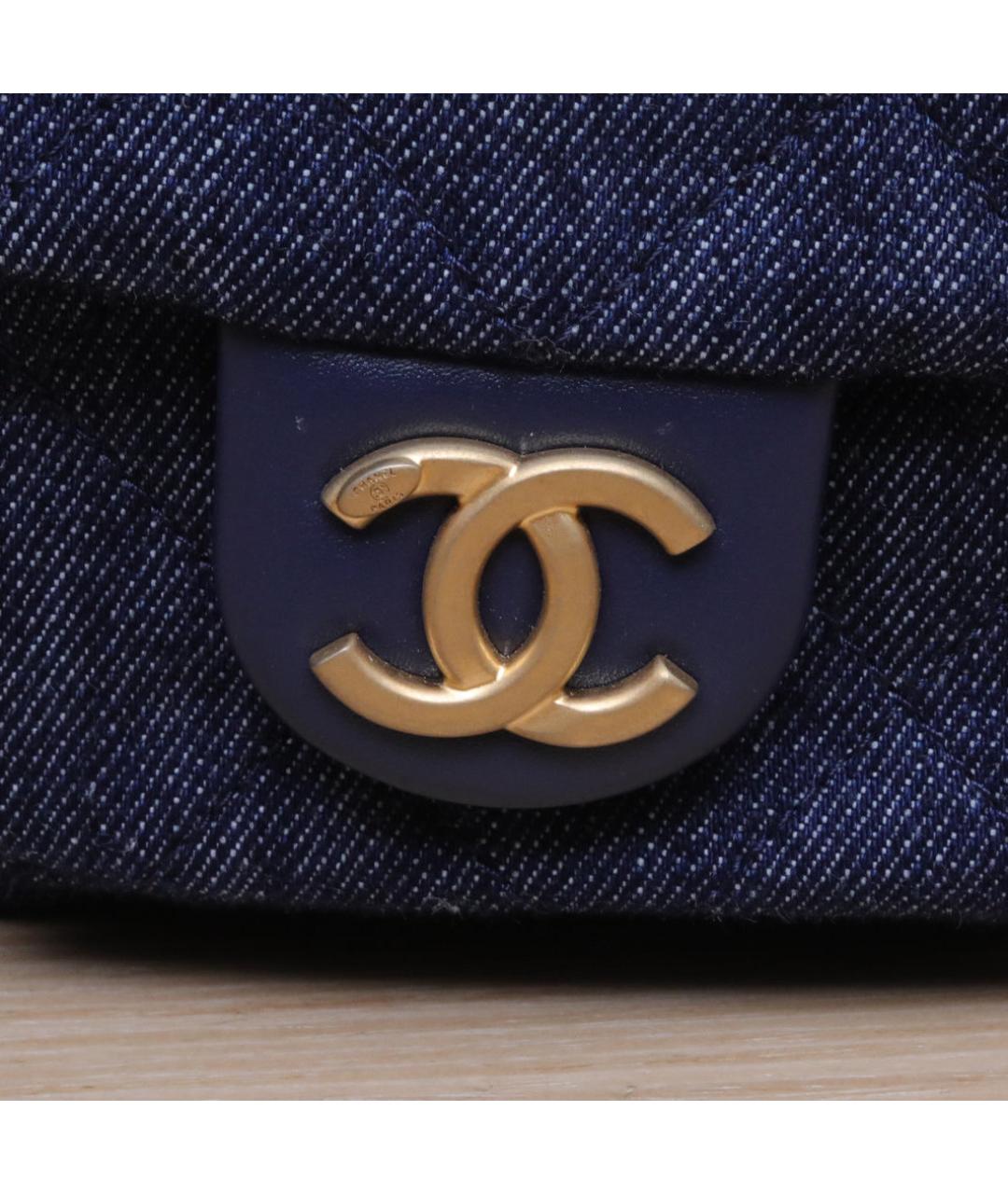 CHANEL Синяя деним сумка через плечо, фото 8