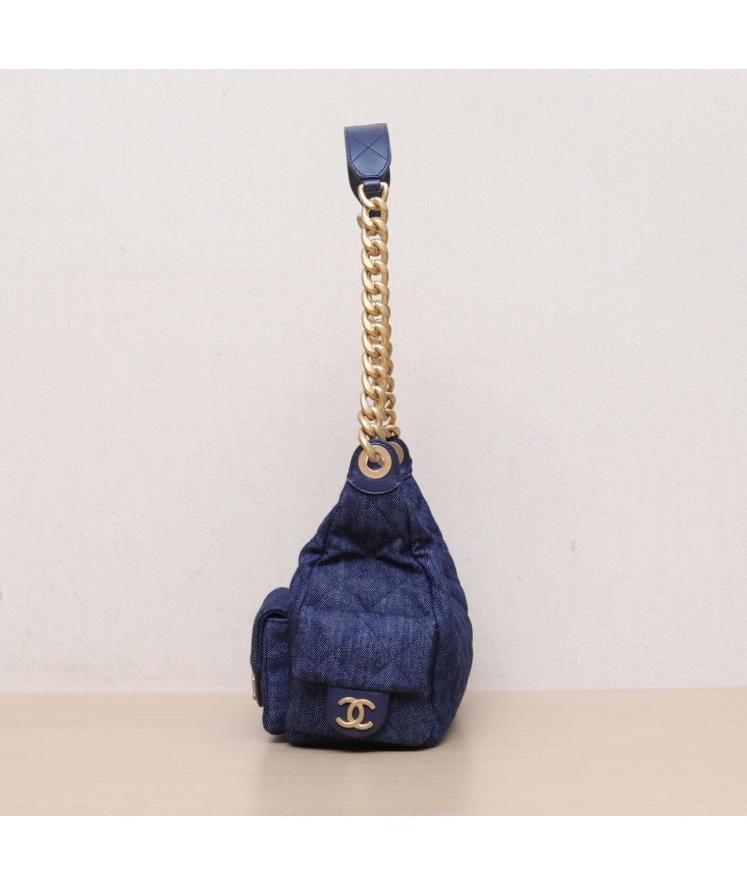 CHANEL Синяя деним сумка через плечо, фото 5