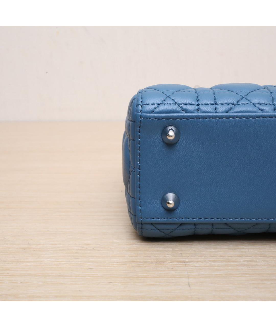 CHRISTIAN DIOR Синяя кожаная сумка через плечо, фото 9