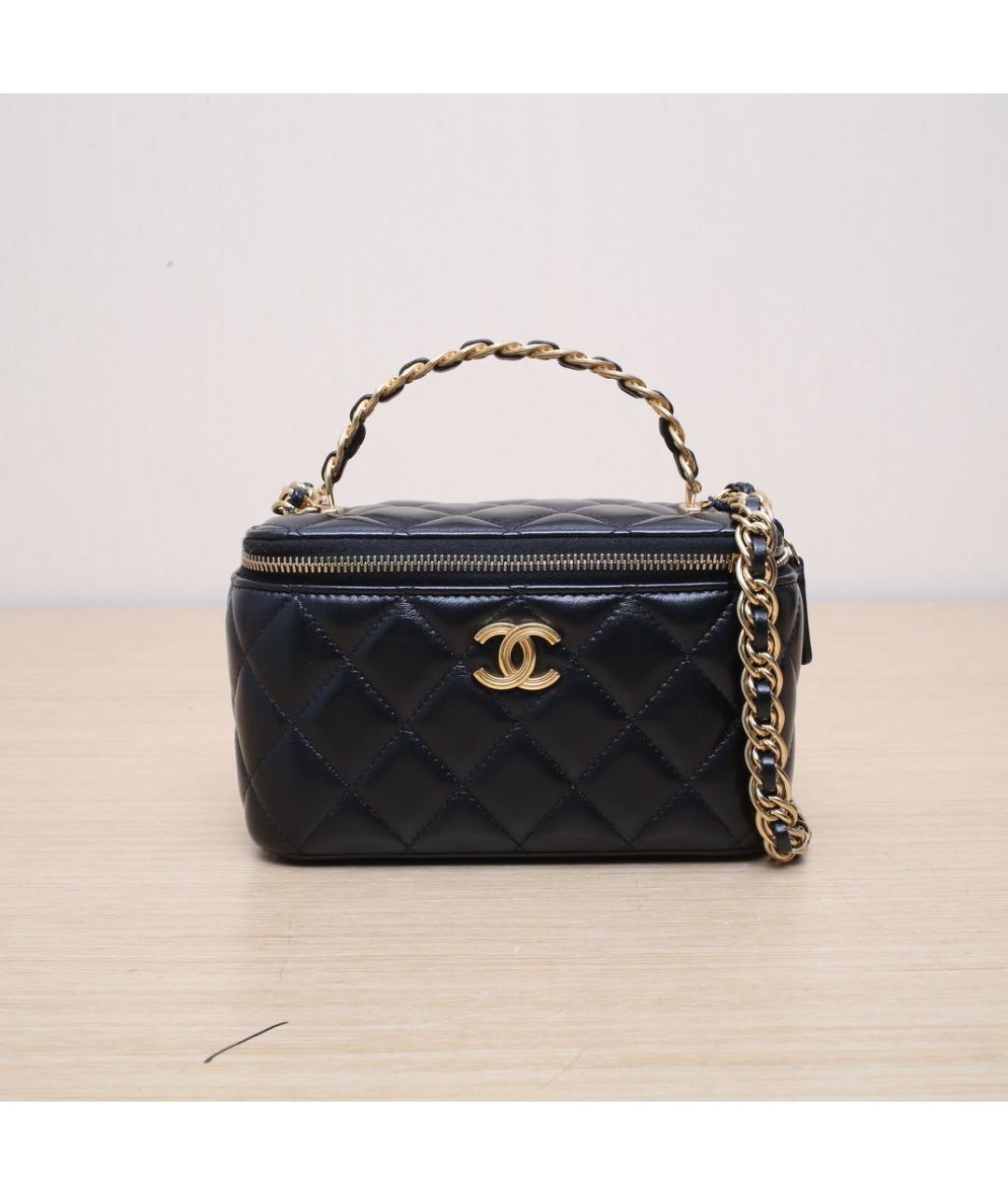 CHANEL Черная кожаная сумка через плечо, фото 3