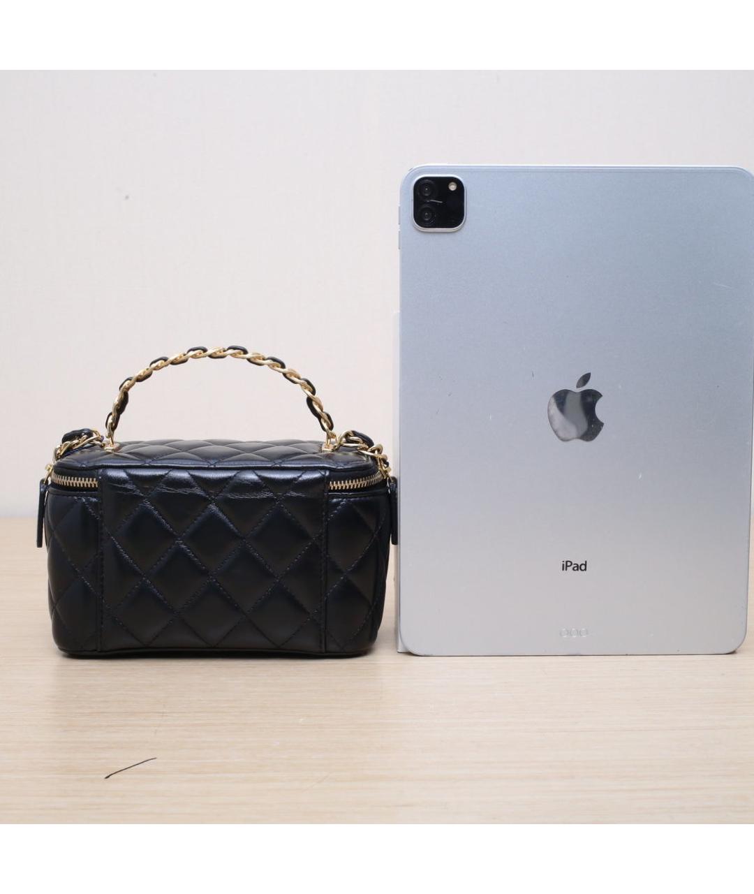 CHANEL Черная кожаная сумка через плечо, фото 7