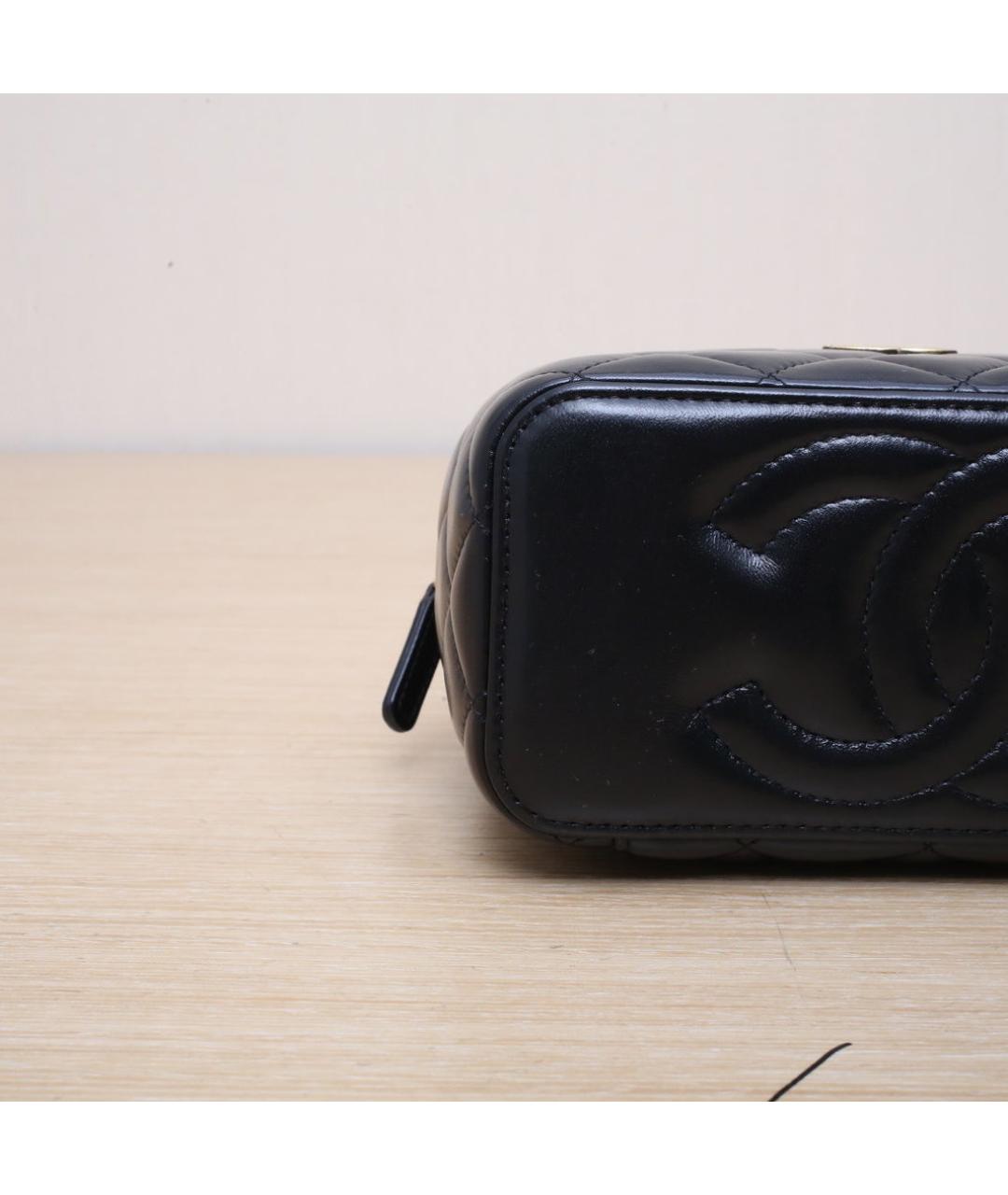 CHANEL Черная кожаная сумка через плечо, фото 9