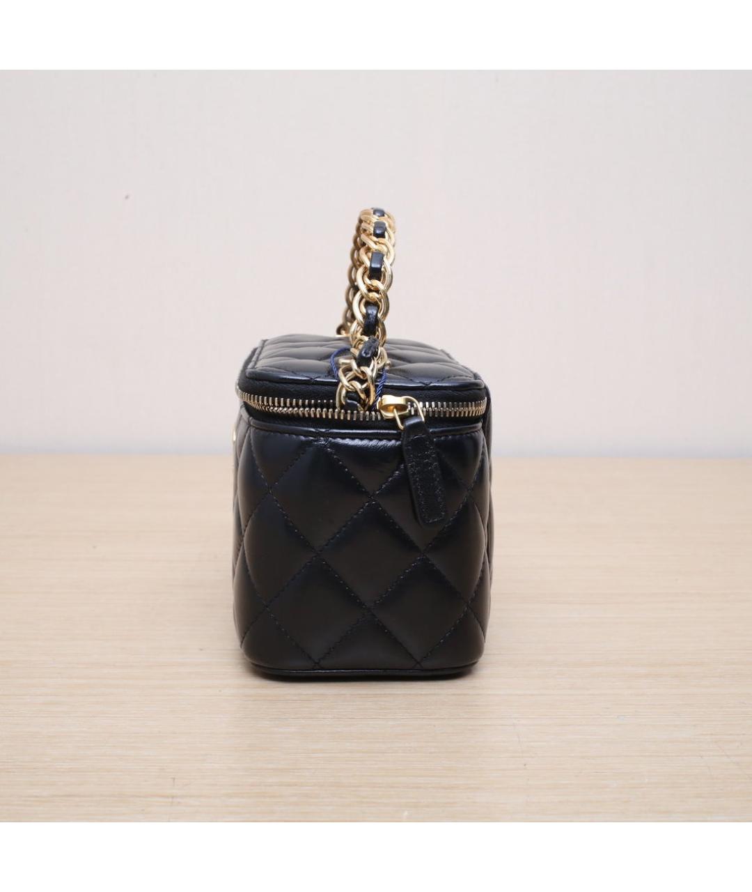 CHANEL Черная кожаная сумка через плечо, фото 5