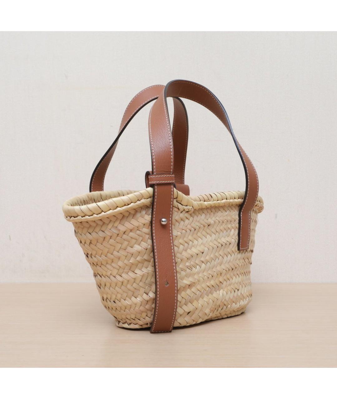 LOEWE Бежевая пелетеная сумка через плечо, фото 6