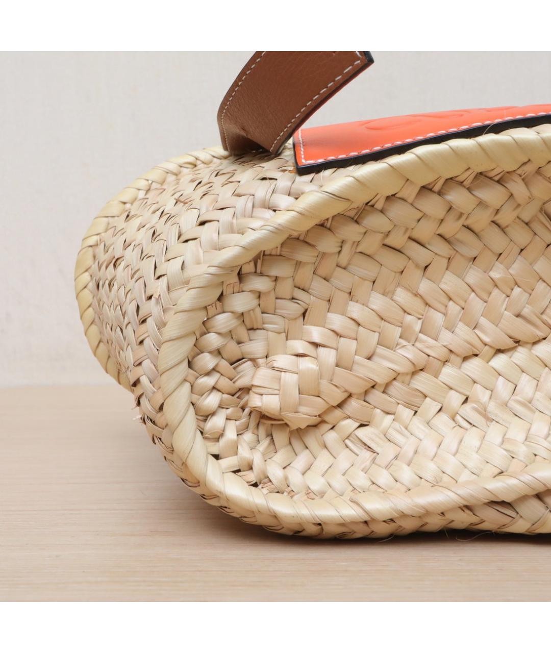 LOEWE Бежевая пелетеная сумка через плечо, фото 9