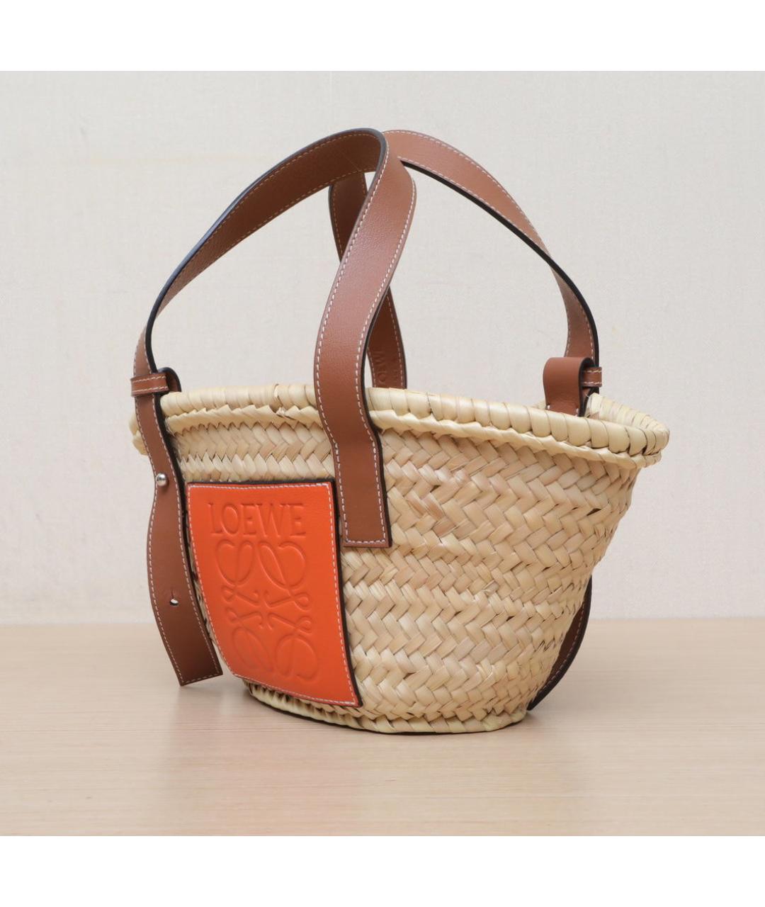 LOEWE Бежевая пелетеная сумка через плечо, фото 4