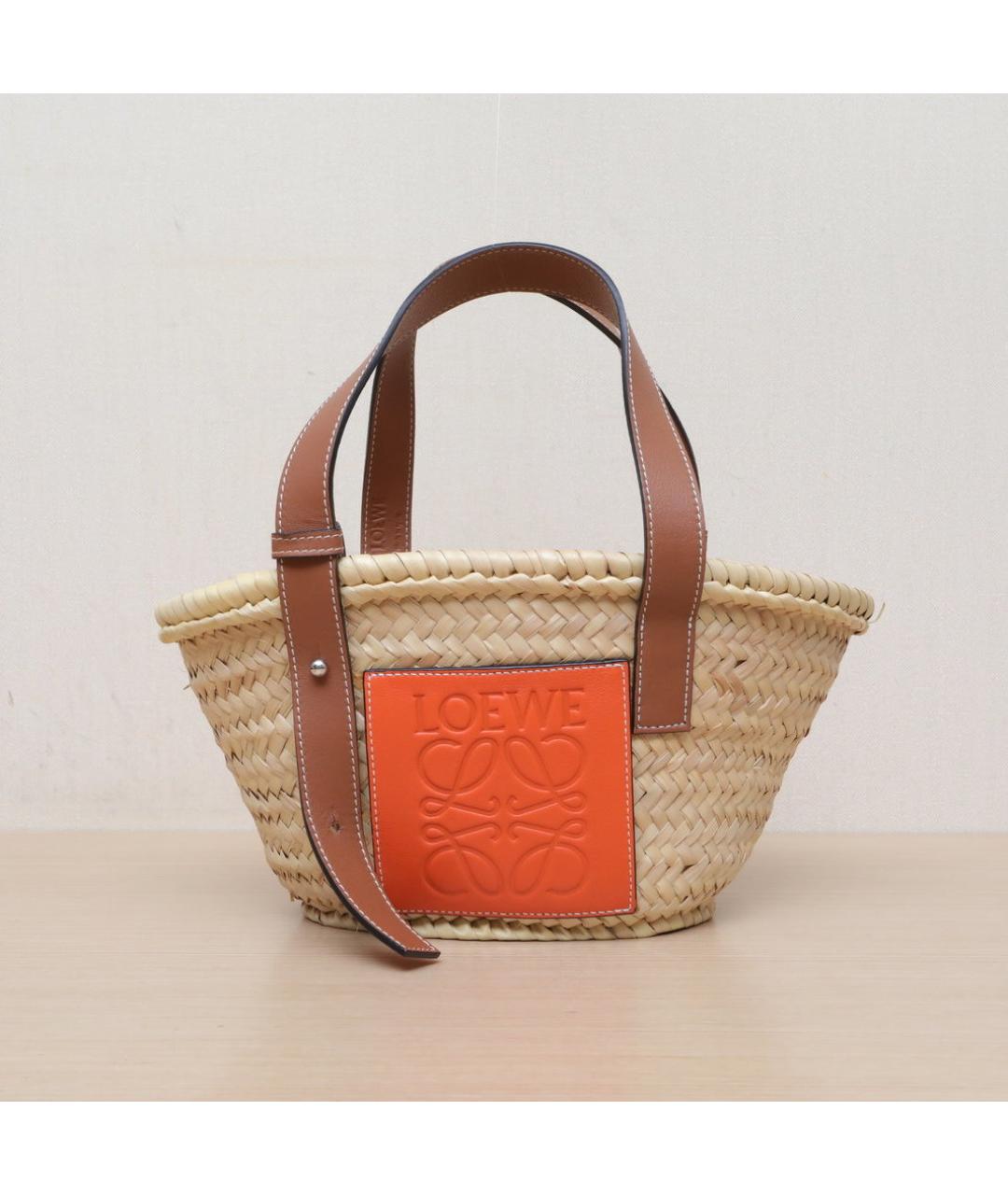 LOEWE Бежевая пелетеная сумка через плечо, фото 3