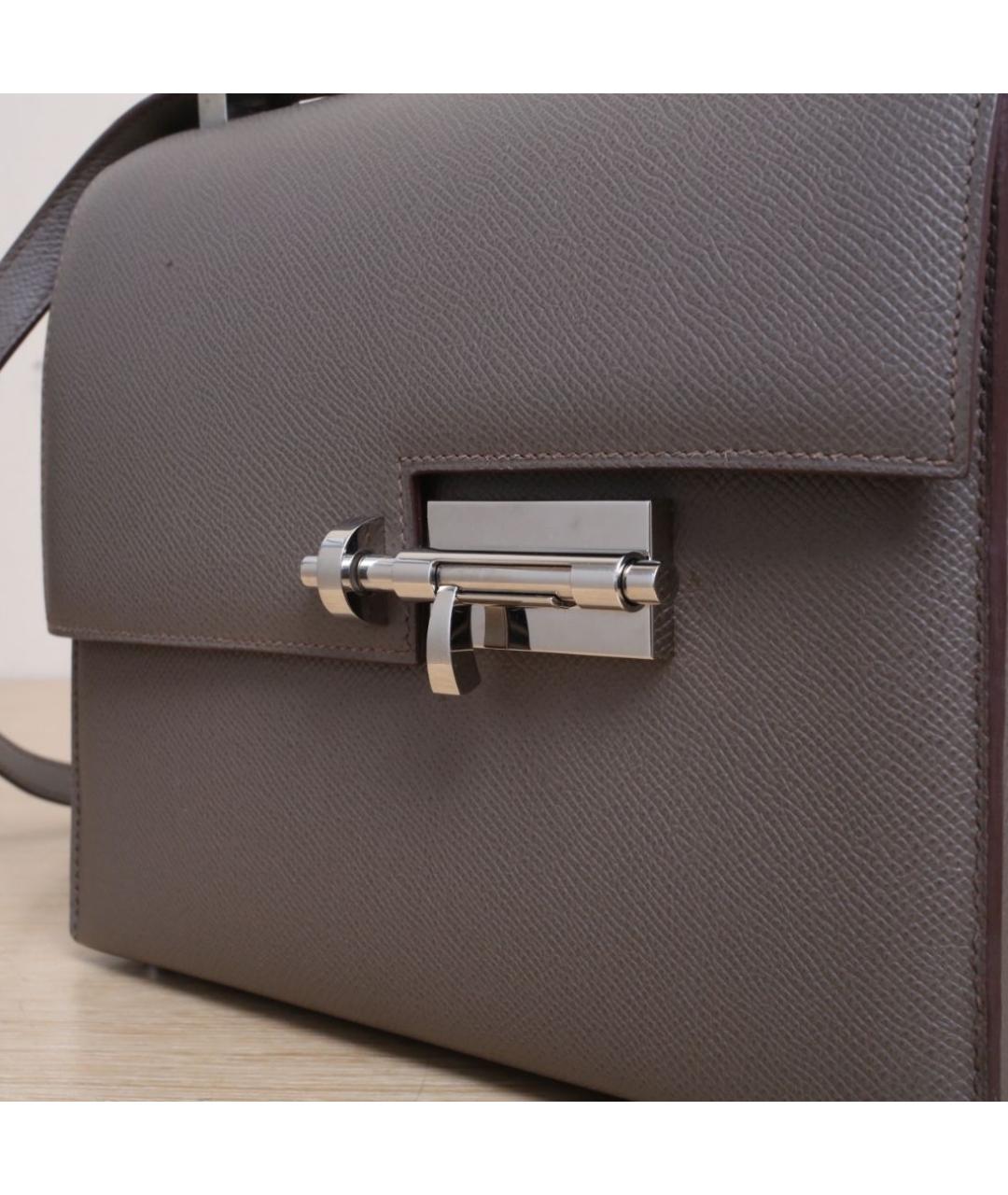 HERMES Коричневая кожаная сумка через плечо, фото 8