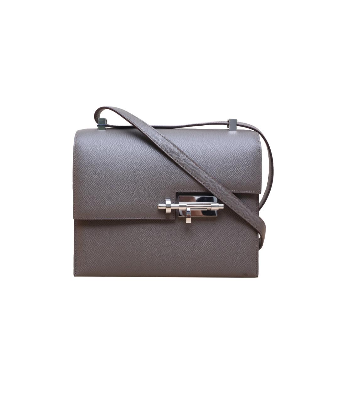 HERMES Коричневая кожаная сумка через плечо, фото 1