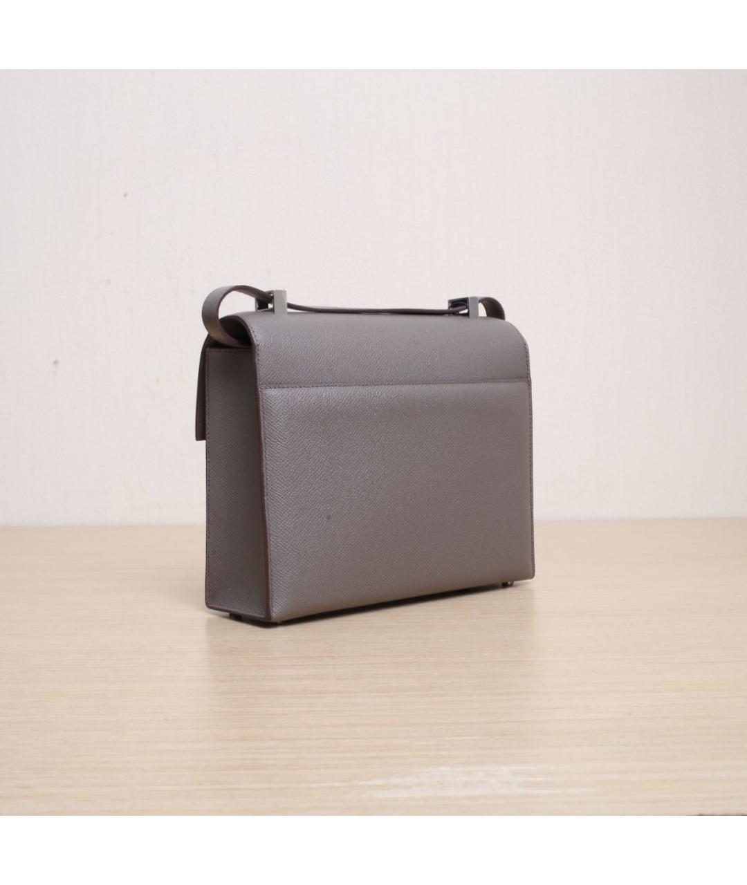 HERMES Коричневая кожаная сумка через плечо, фото 6