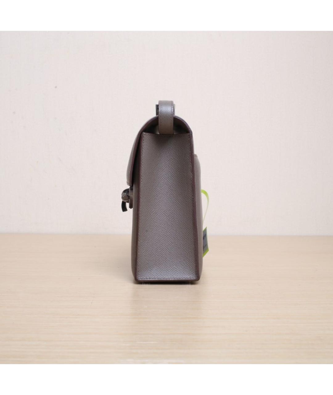 HERMES Коричневая кожаная сумка через плечо, фото 5