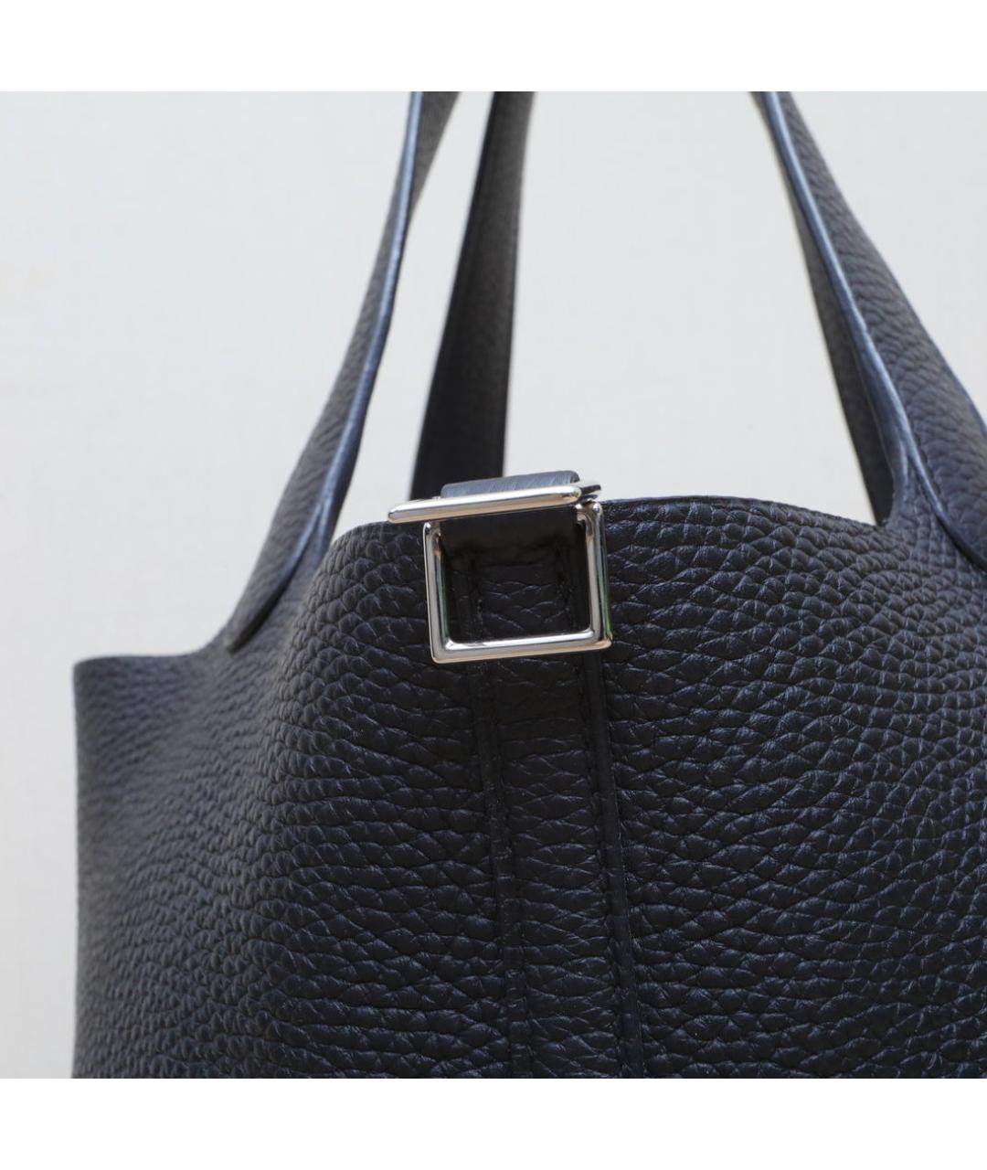 HERMES Черная кожаная сумка через плечо, фото 8