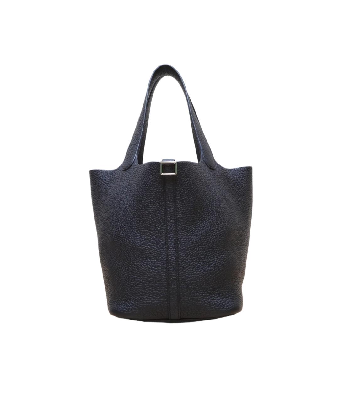 HERMES Черная кожаная сумка через плечо, фото 1