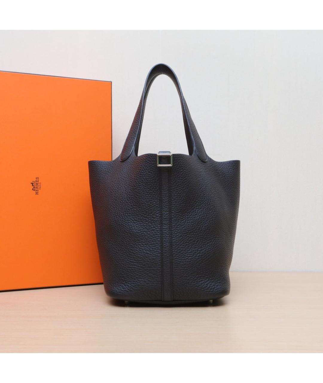 HERMES Черная кожаная сумка через плечо, фото 2