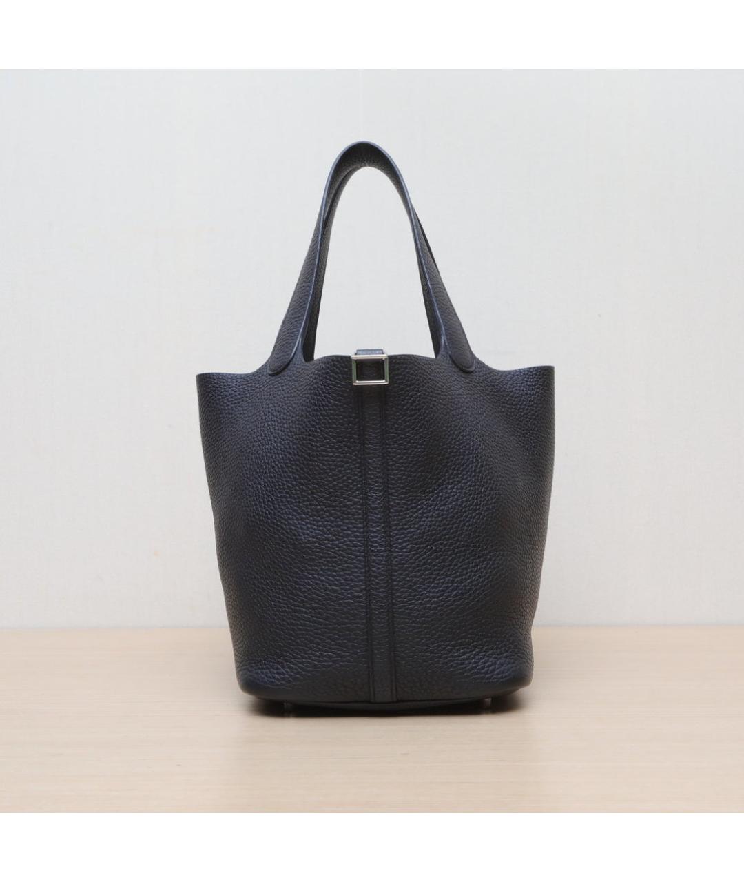 HERMES Черная кожаная сумка через плечо, фото 3