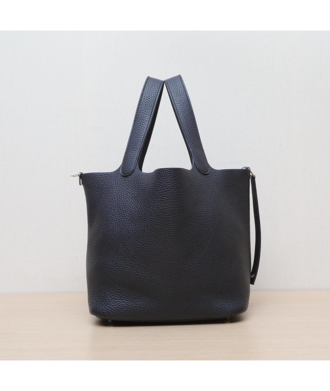 HERMES Черная кожаная сумка через плечо, фото 5