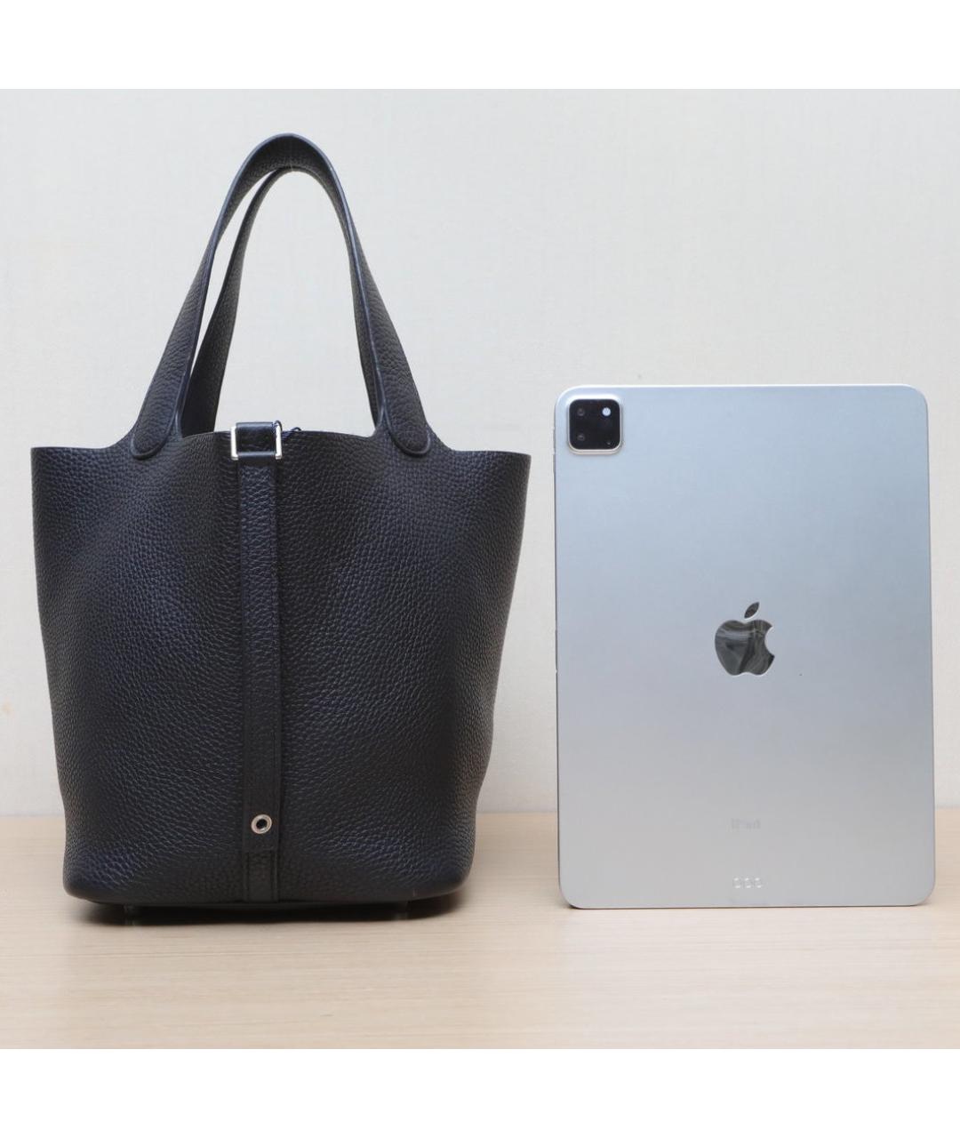 HERMES Черная кожаная сумка через плечо, фото 7