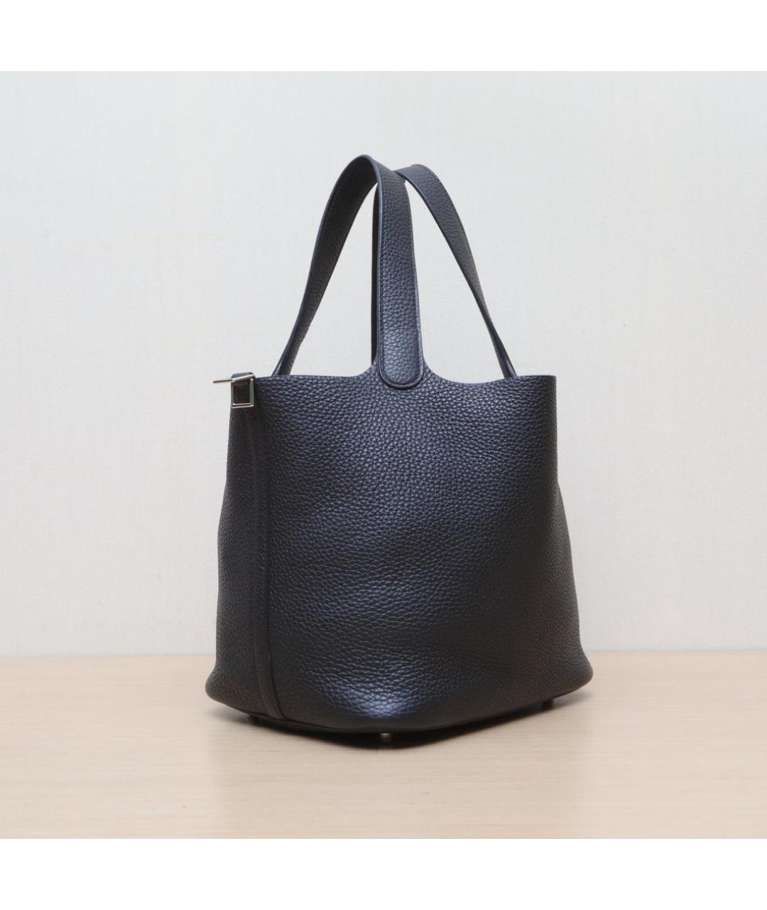 HERMES Черная кожаная сумка через плечо, фото 4