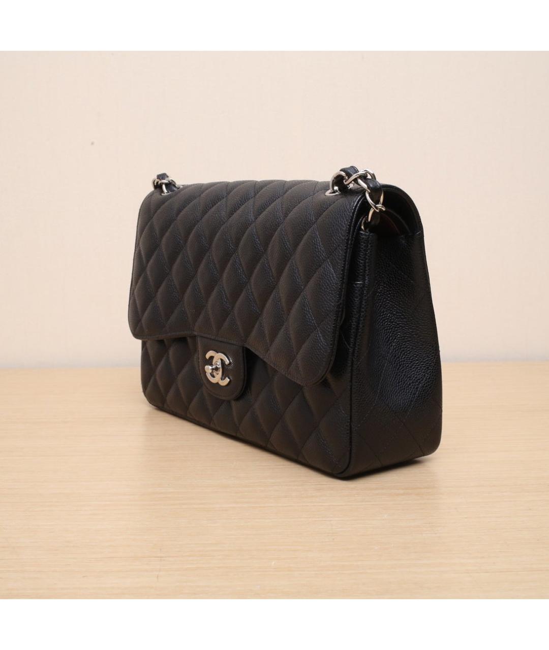 CHANEL Черная кожаная сумка через плечо, фото 4