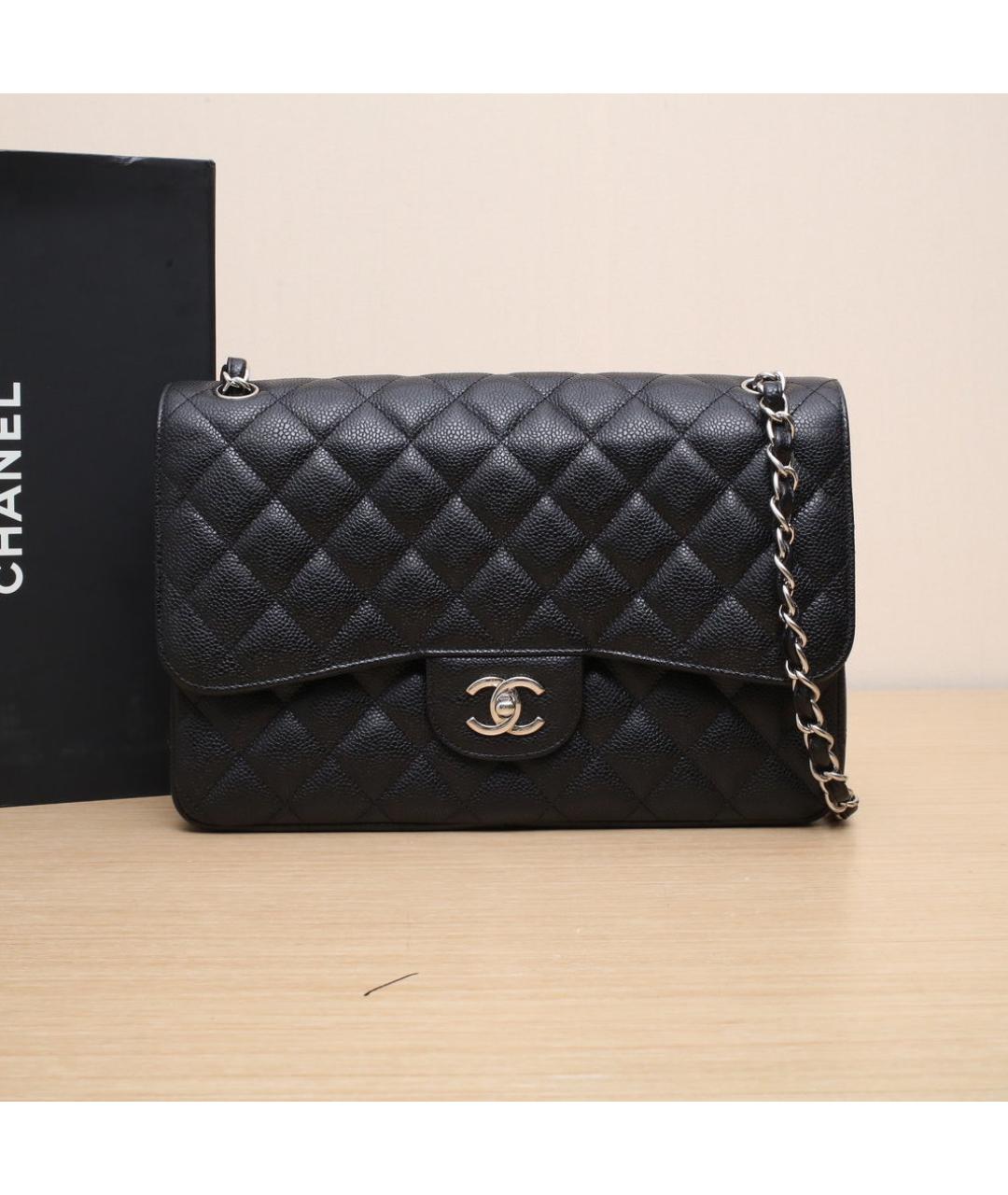 CHANEL Черная кожаная сумка через плечо, фото 2