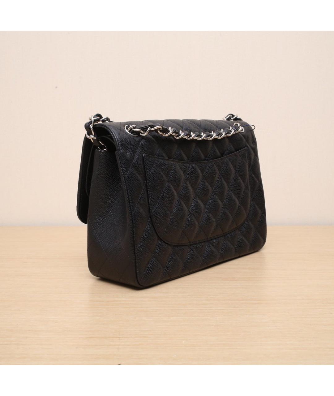 CHANEL Черная кожаная сумка через плечо, фото 6