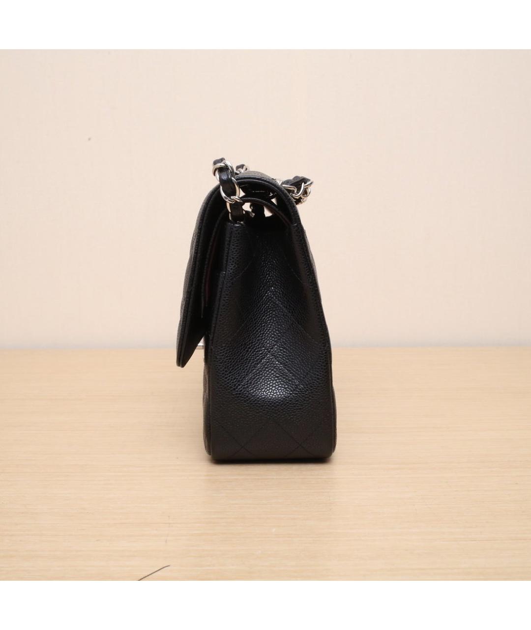 CHANEL Черная кожаная сумка через плечо, фото 5
