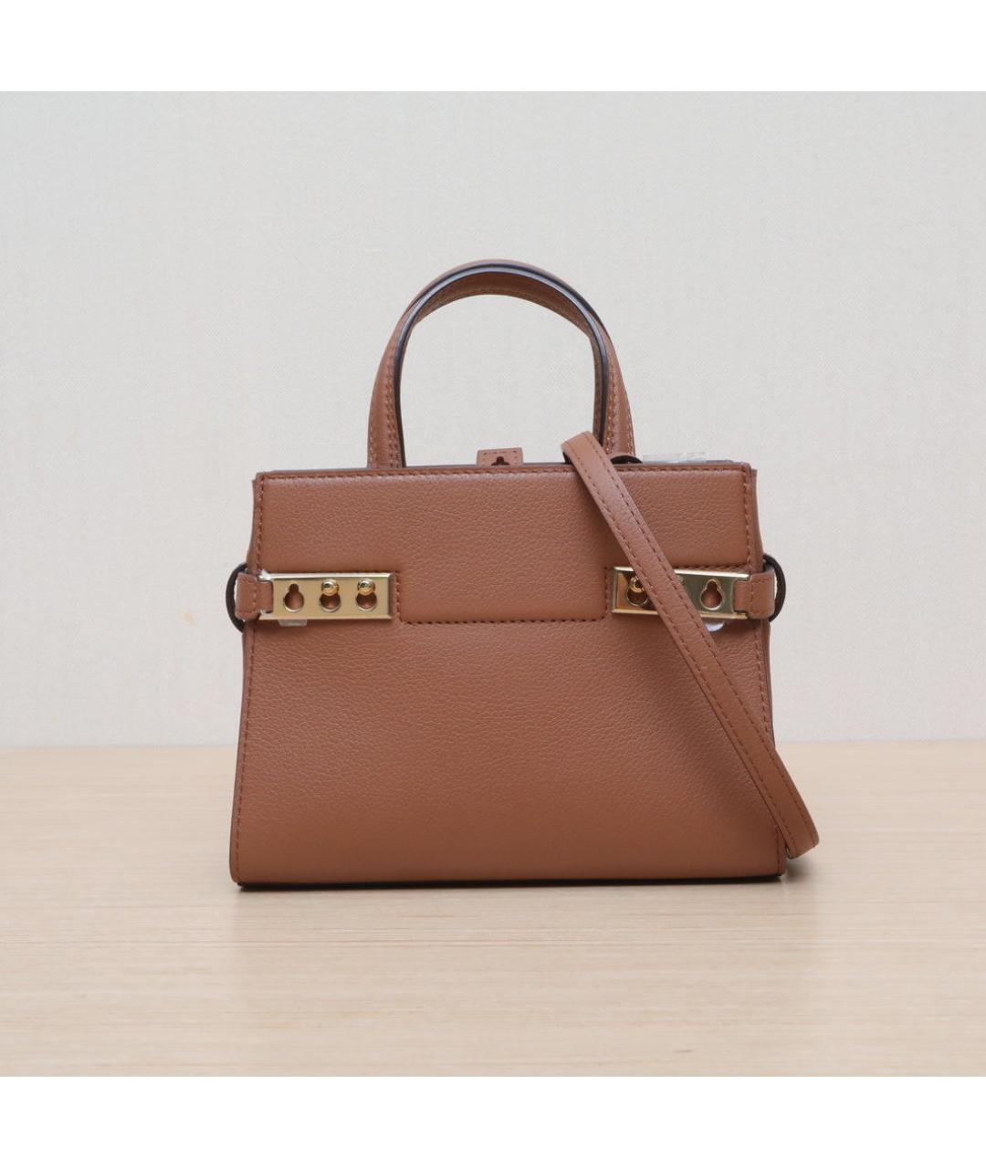 DELVAUX Коричневая кожаная сумка через плечо, фото 3