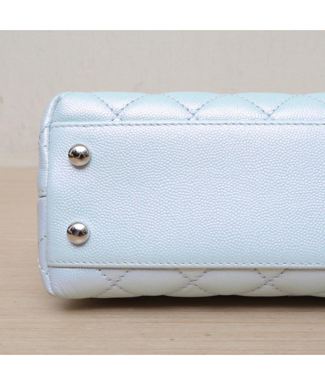 CHANEL Белая кожаная сумка через плечо, фото 9