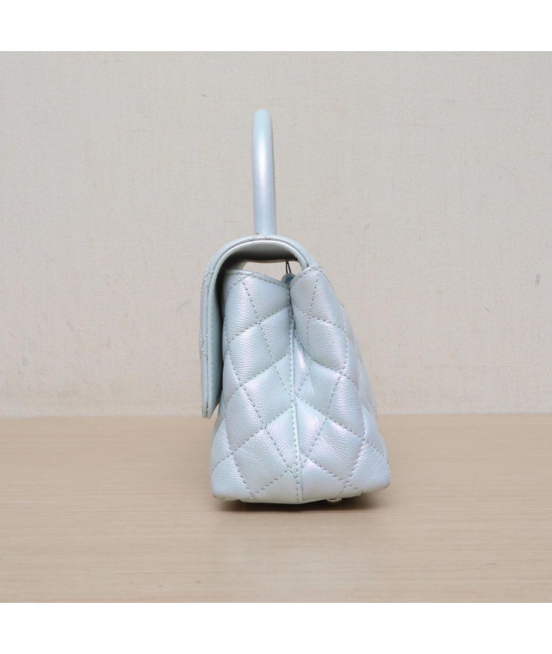 CHANEL Белая кожаная сумка через плечо, фото 5