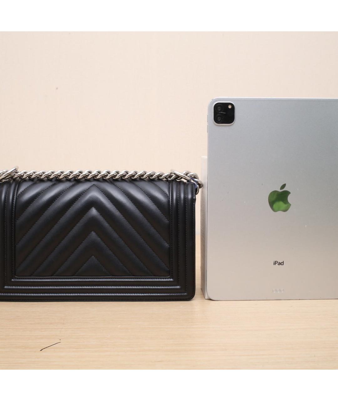 CHANEL Черная кожаная сумка через плечо, фото 7