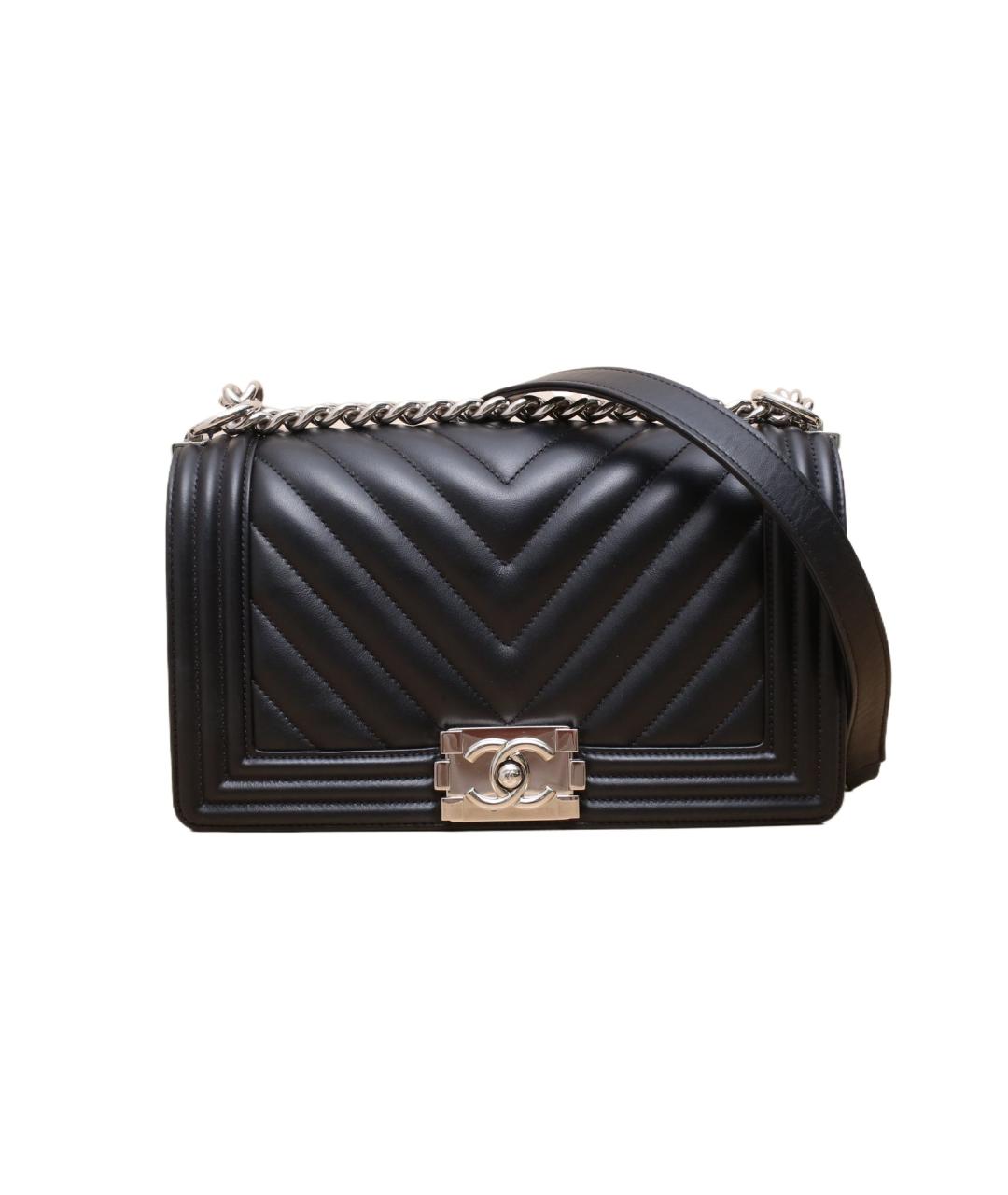 CHANEL Черная кожаная сумка через плечо, фото 1