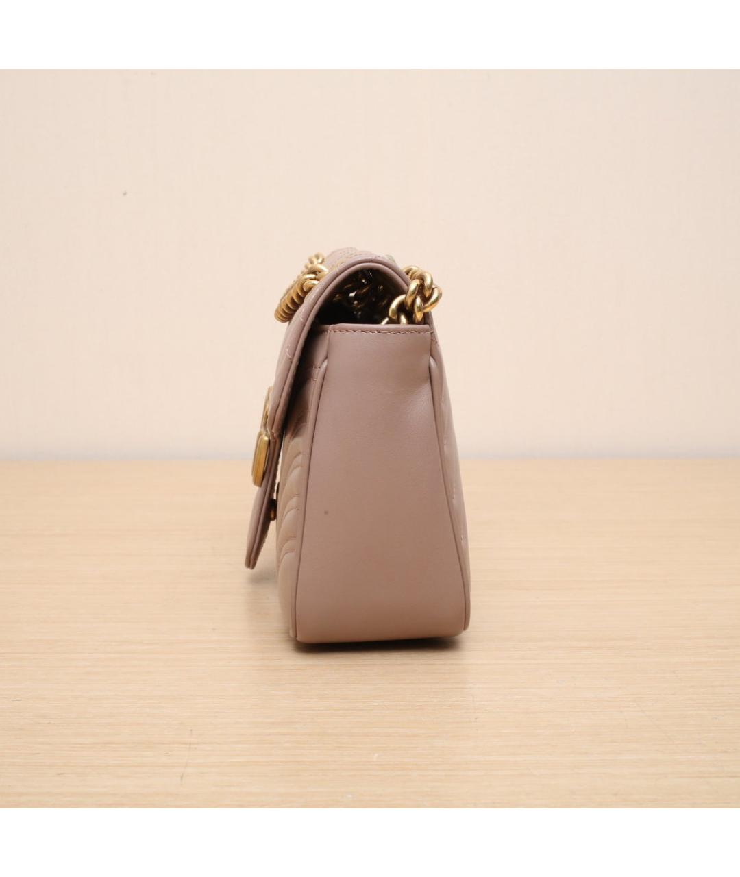 GUCCI Бежевая кожаная сумка через плечо, фото 5