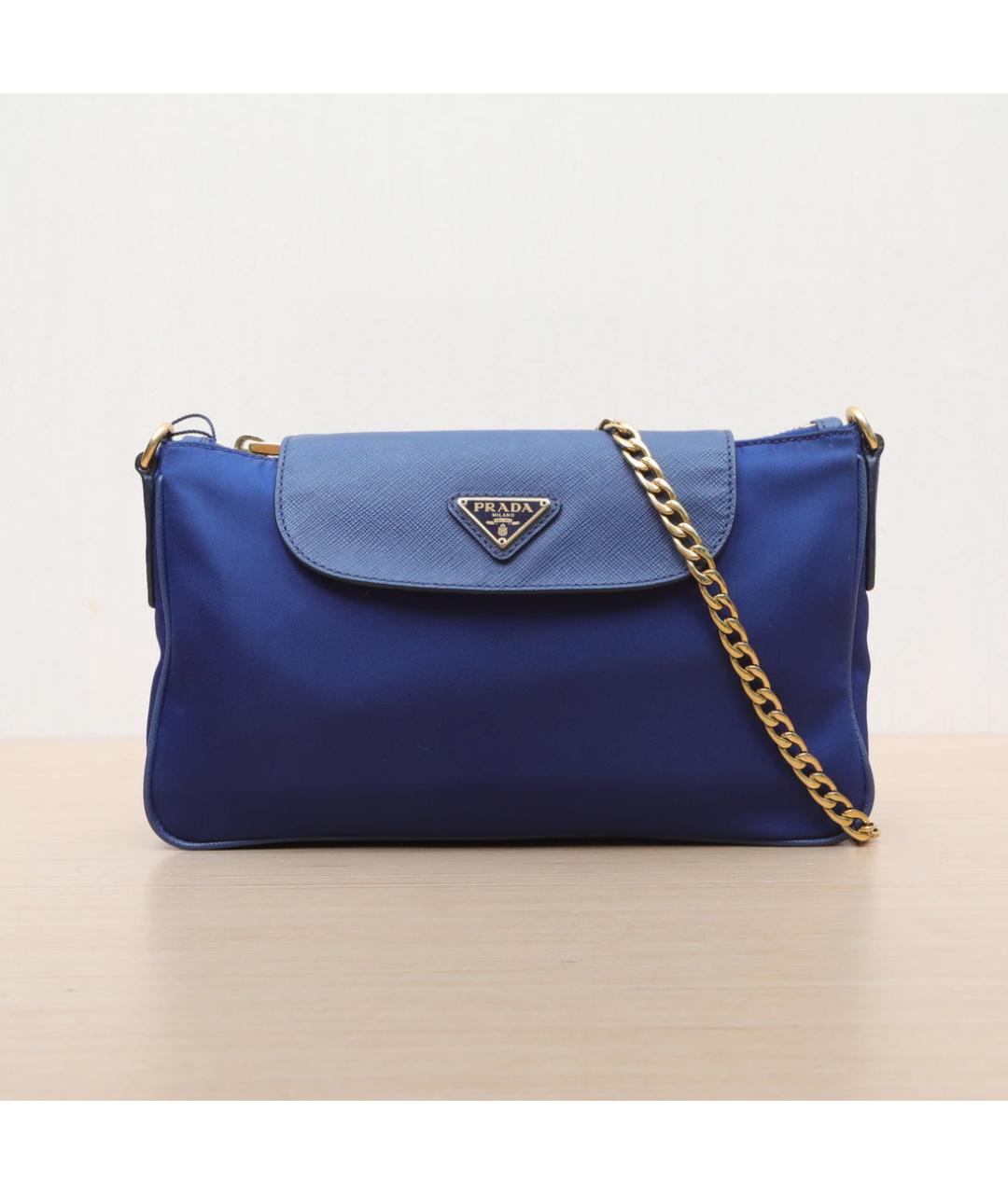 PRADA Синяя сумка через плечо, фото 3