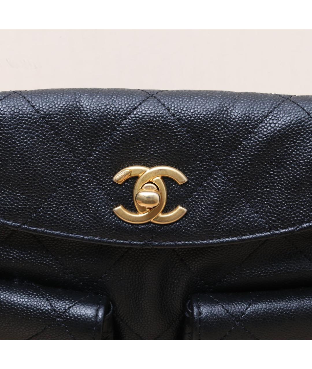 CHANEL Черная кожаная сумка через плечо, фото 8