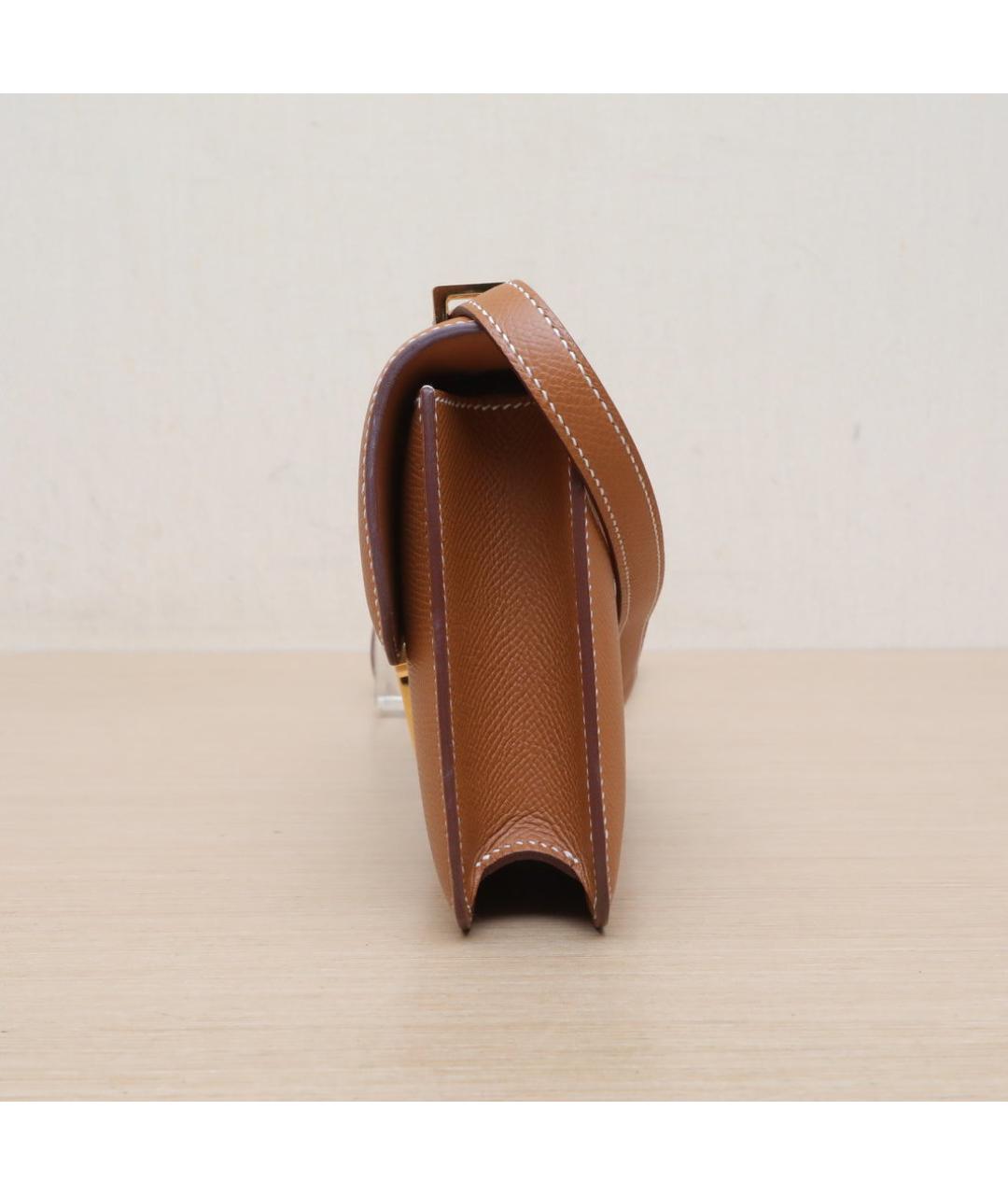 HERMES Коричневая кожаная сумка через плечо, фото 5