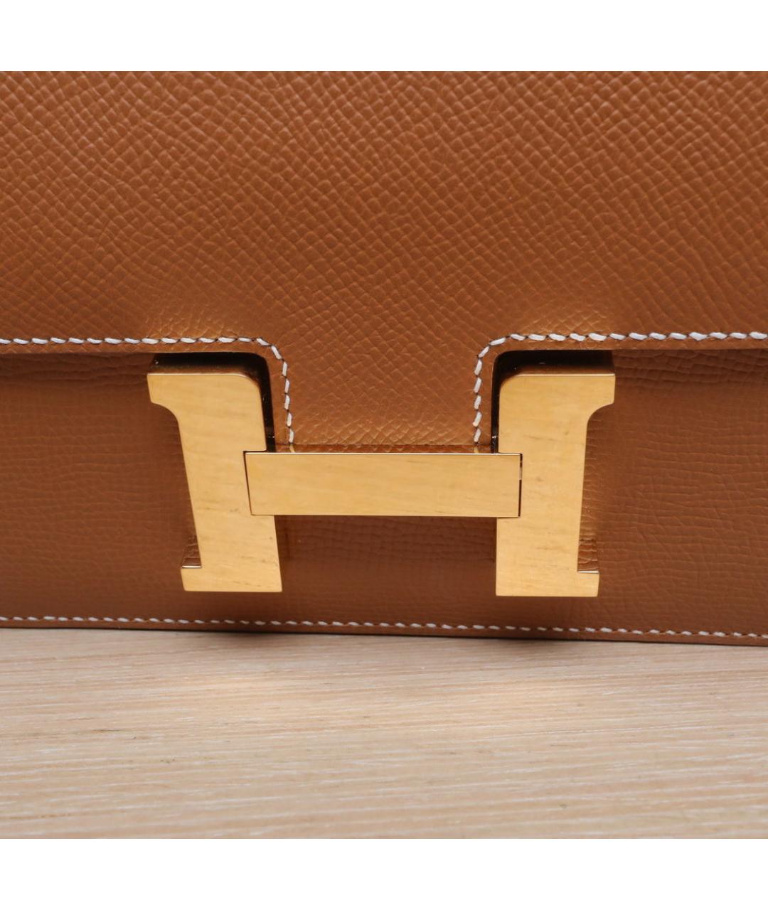 HERMES Коричневая кожаная сумка через плечо, фото 8