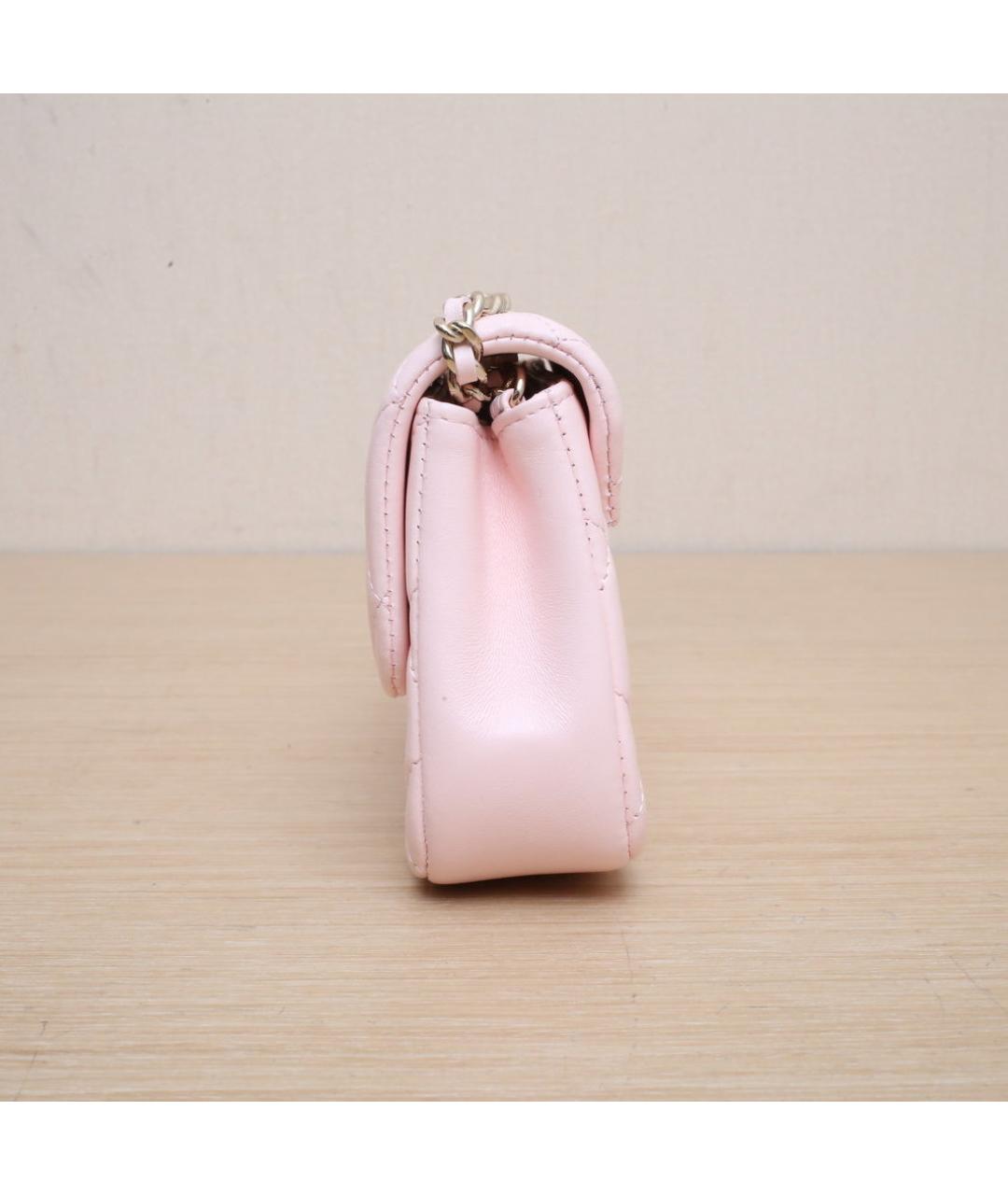 CHANEL Розовая кожаная сумка через плечо, фото 5