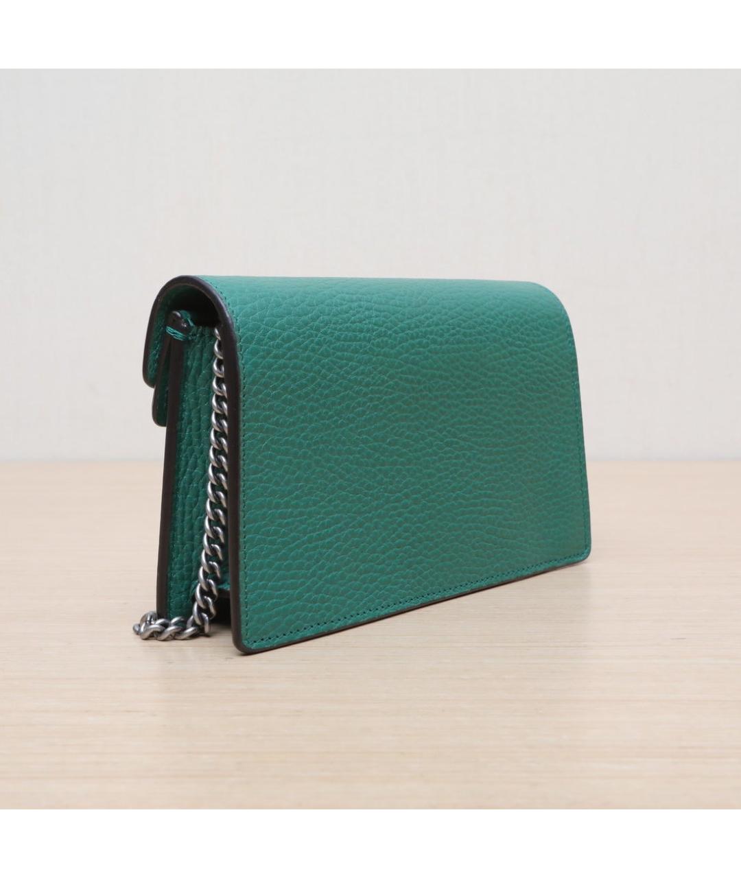 GUCCI Зеленая кожаная сумка через плечо, фото 6