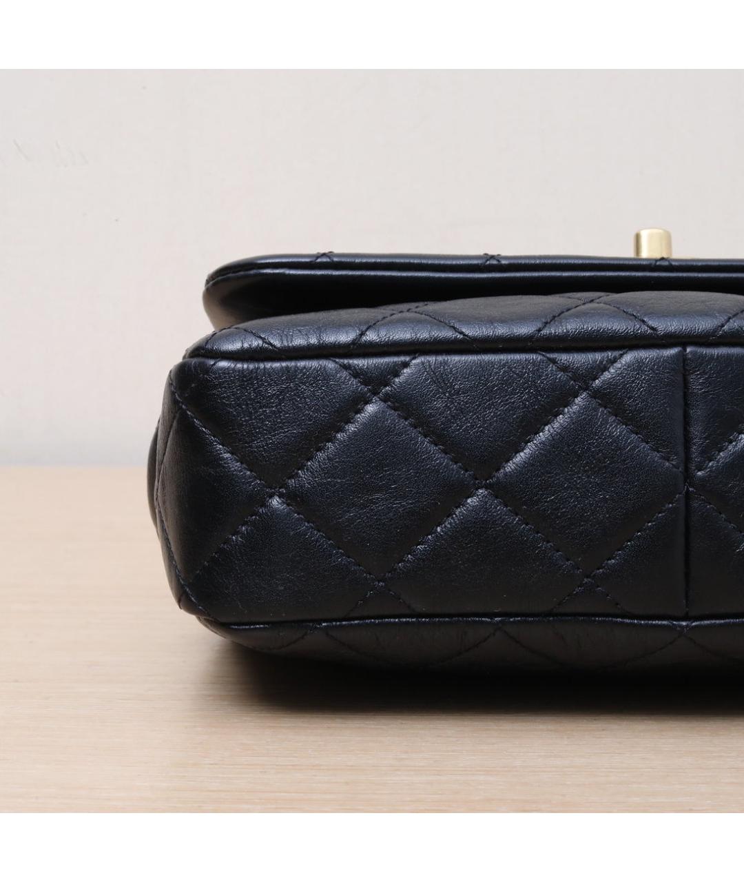 CHANEL Черная кожаная сумка через плечо, фото 9