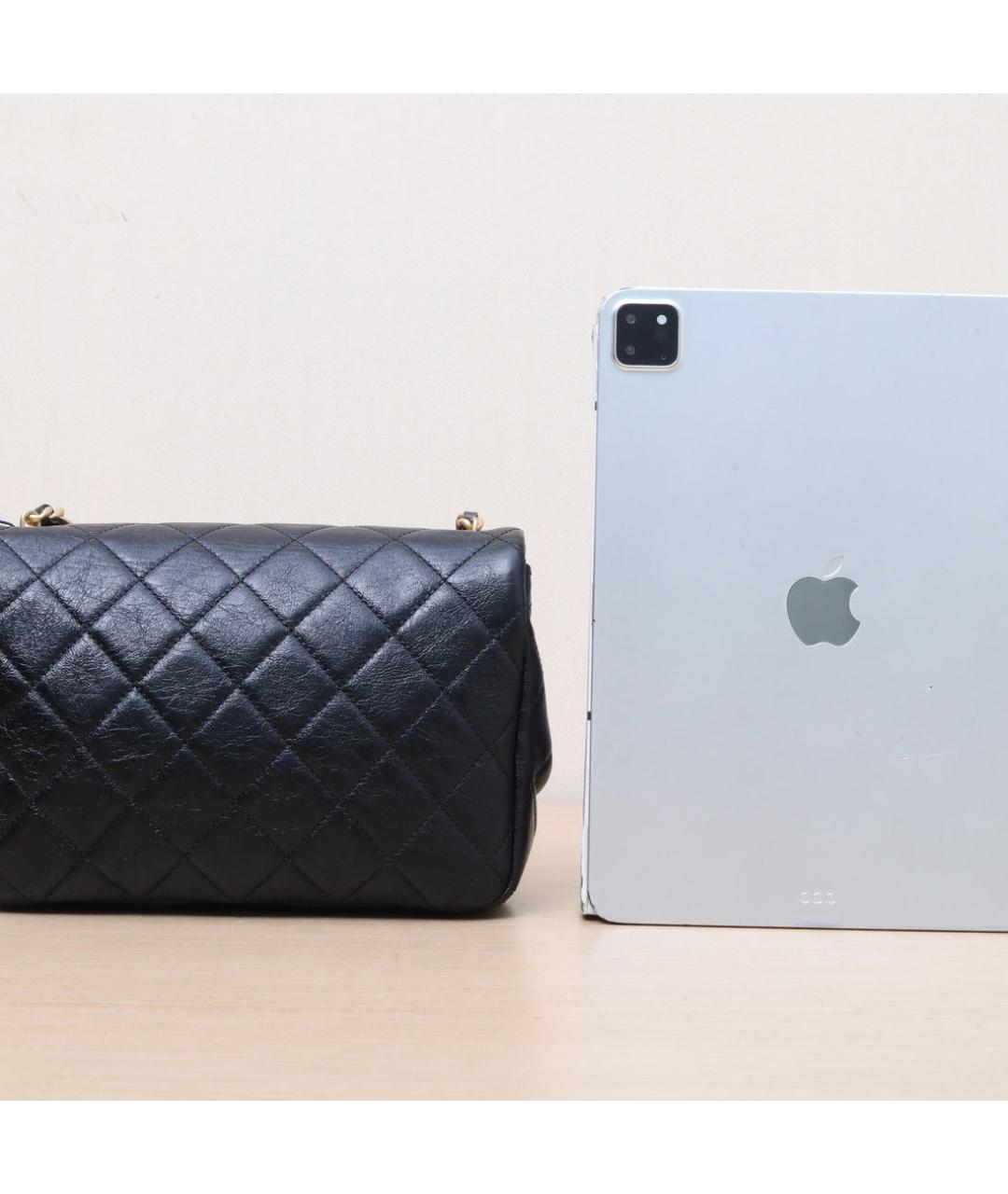 CHANEL Черная кожаная сумка через плечо, фото 7