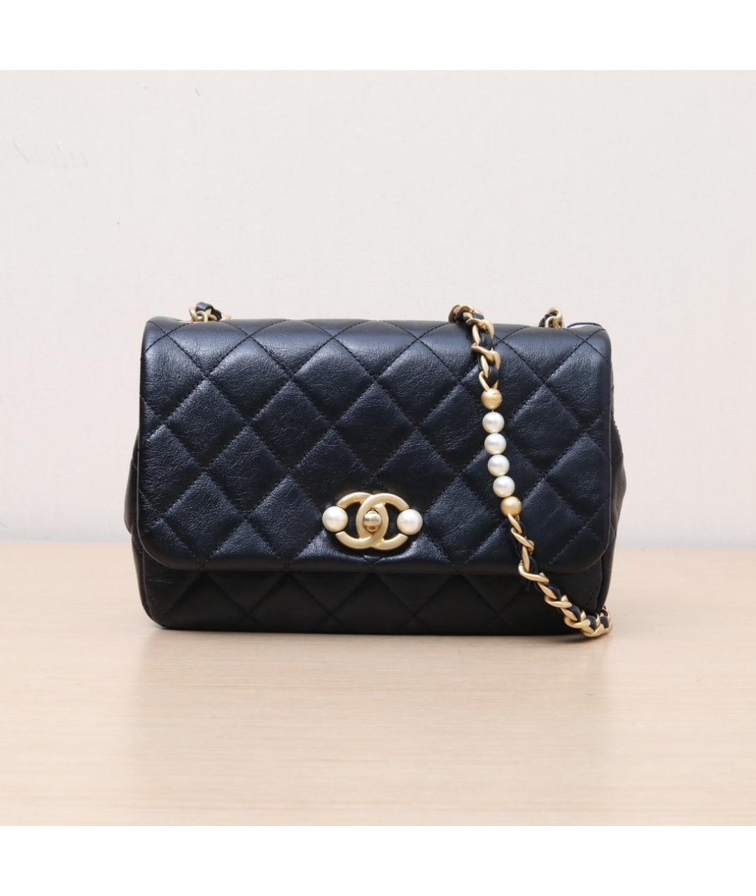 CHANEL Черная кожаная сумка через плечо, фото 3