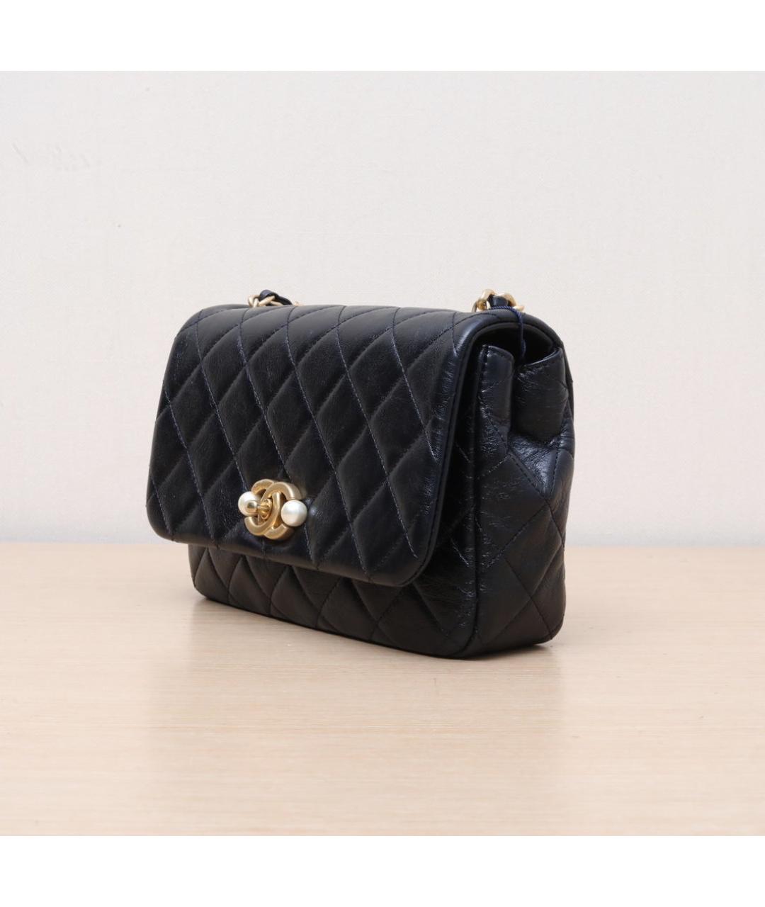 CHANEL Черная кожаная сумка через плечо, фото 4